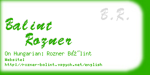 balint rozner business card